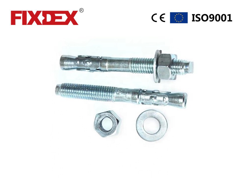 Steel wedge anchor zinc plated,zinc plated DIN wedge bolt anchor