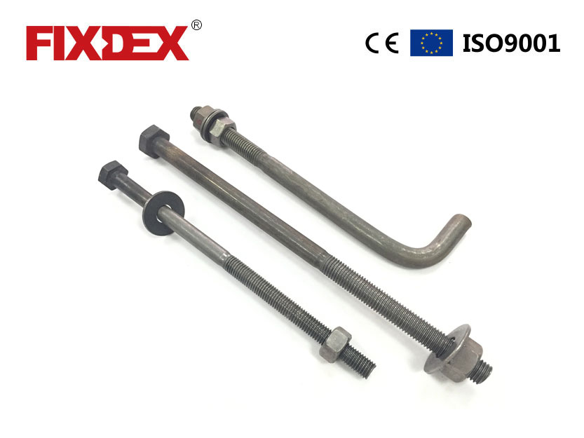 Carbon Steel ASTM L Type Anchor Bolt, A307B L bolt, A449 l bolt, M8 L Type Anchor Bolt, M16 L Type Anchor Bolt, M20 L Type Anchor Bolt, M25 L Type Anchor Bolt, M36 L Type Anchor Bolt