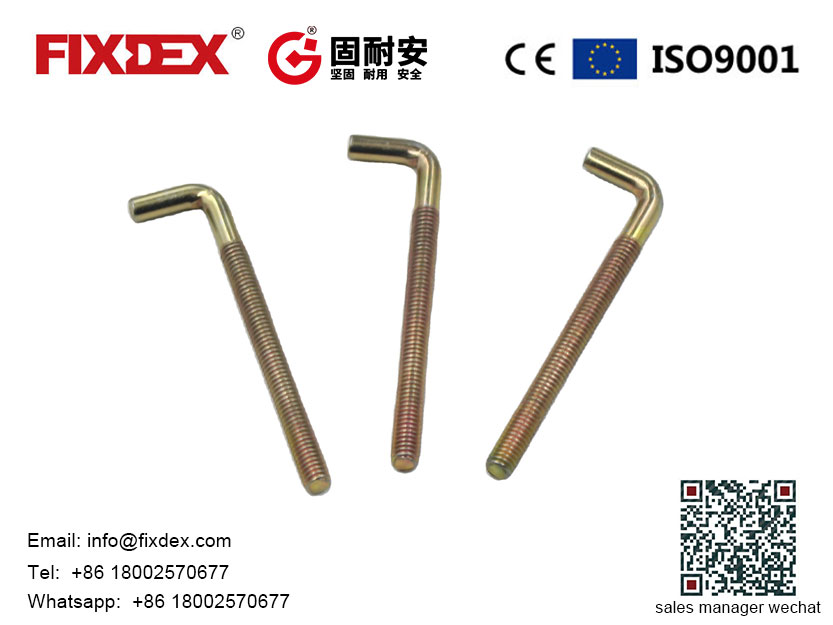 Zinc Plated Carbon Steel seòrsa L Bolt, Dath Zinc Plated Carbon Steel Steel seòrsa Bolt, Carbon Steel seòrsa L Bolt