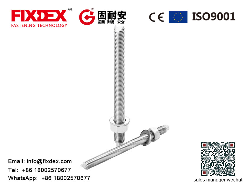 Stainless Steel Chemical Anchor Bolt, Stainless Steel Stud Bolt, Stainless Steel Chemical Anchor M10, Stainless Steel Chemical Anchor M24