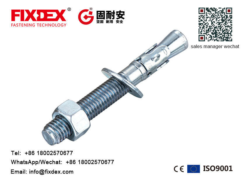 zinc plated bolt anchor, Steel expansion wedge anchor, wedge anchor zinc plated bolt