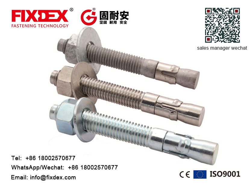 Wedge Anchor with Two Clips,Concrete Stud Wedge Anchor,High Quality Low Price Concrete Wedge Anchor