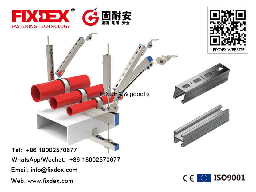 braced sefydlogwr seismig, sianel strut clamp pibell cebl, sianel strut clamp