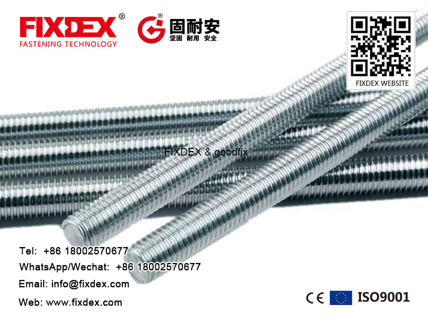 B7 folslein galvanisearre Threaded rod,galvanized Threaded tie rod