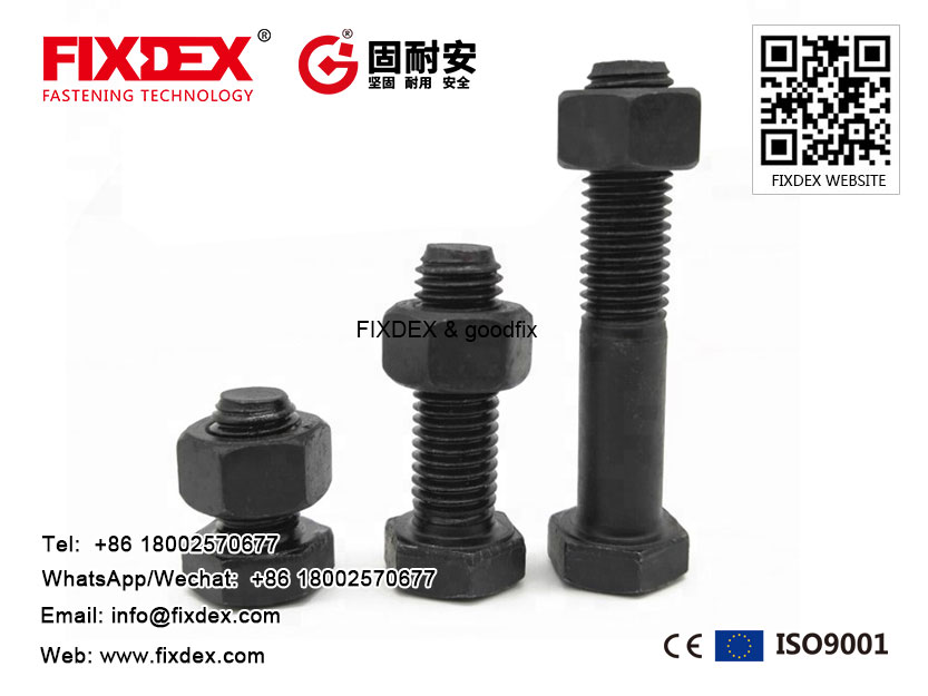 Hex Bolt me ​​te Nati, Black Oxide Hex Bolt me ​​te Nati, Carbon Steel Hex Bolt me ​​te Nati, Hoko Hex Bolt me ​​te Nati